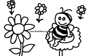 Disegno ape fiore