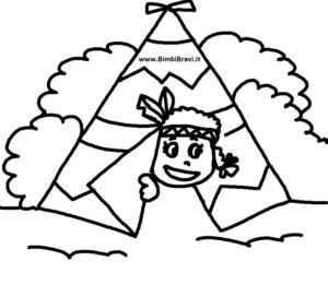 Disegno indiana nella tenda