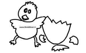 Disegno pulcino e uovo