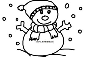 Disegno pupazzo di neve